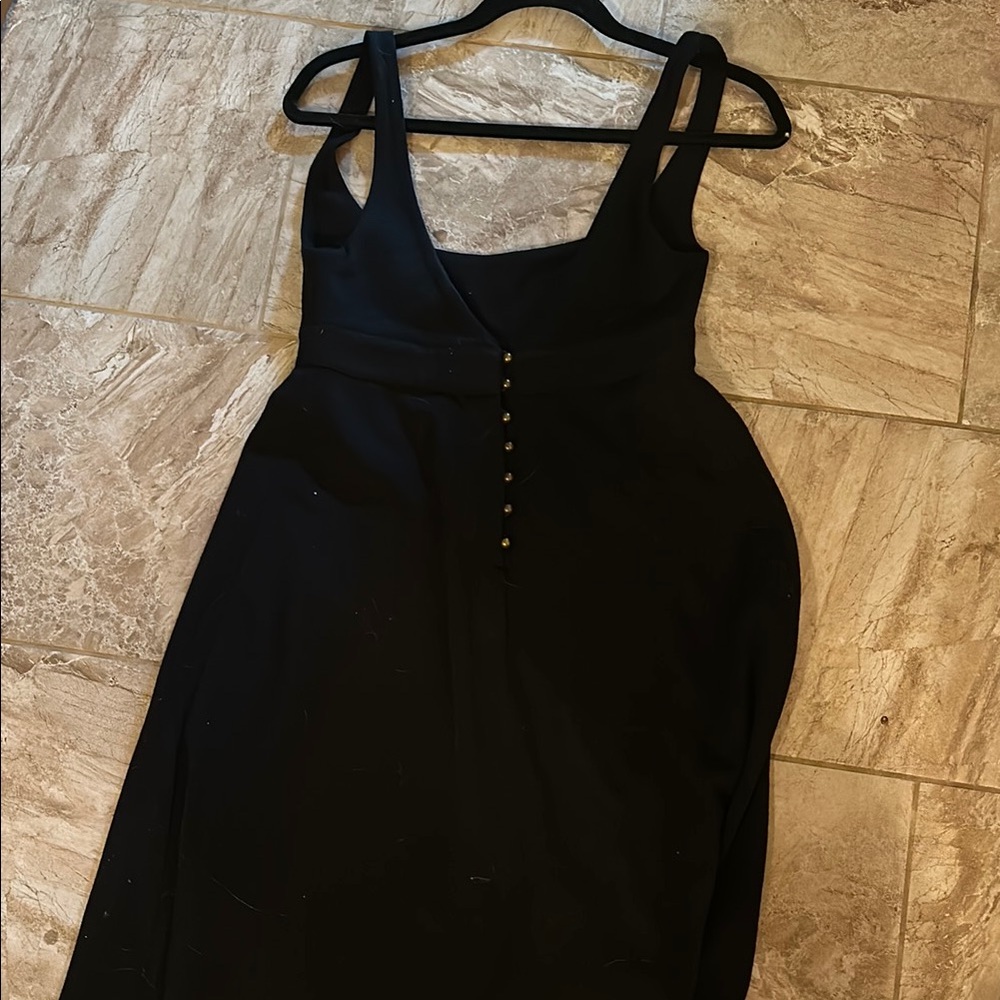 Elegant Black babydoll Dress button up back j.crew jcrew 4 dress wool
